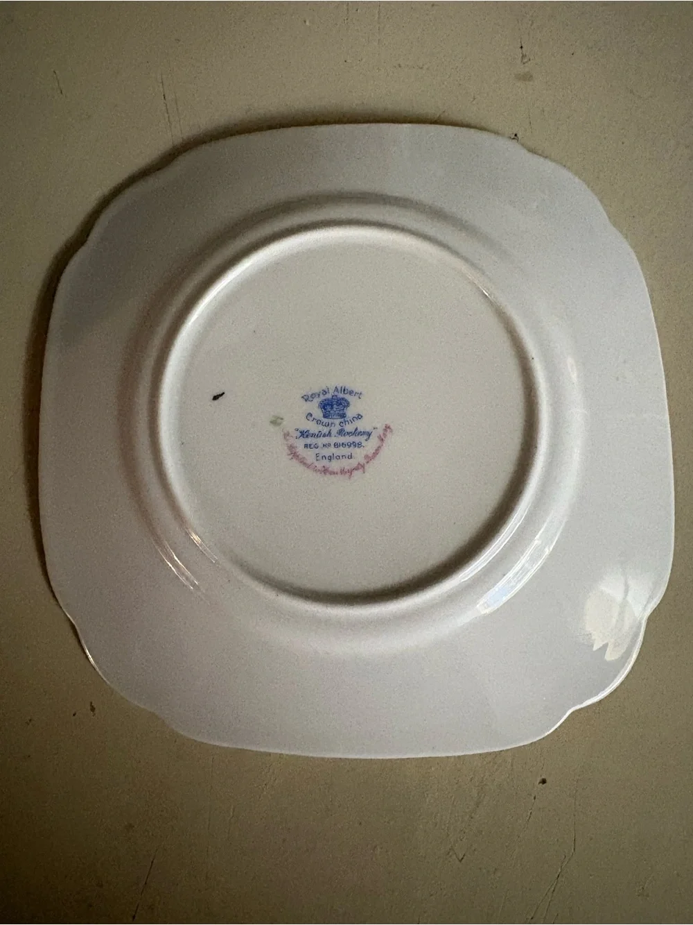 Royal Albert Floral Garden Porcelain Plate with Gold Trim